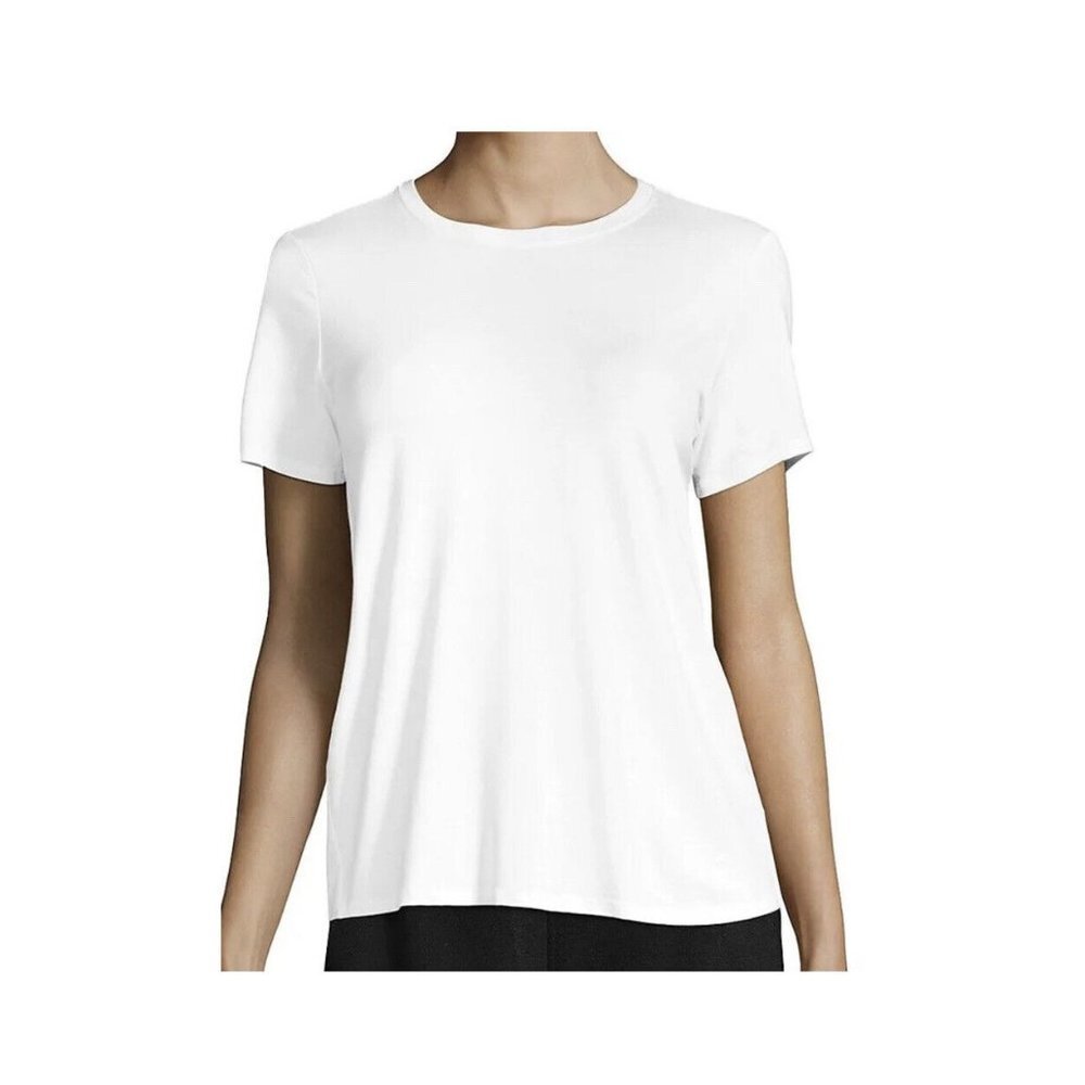 Eileen Fisher Womens Tencel Lyocell Knit Jersey Round Neck Cap Sleeve XS NWT‎